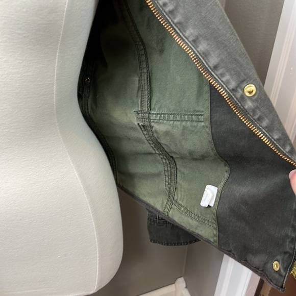 J. Crew Relaxed Boyfriend Jacket XS Dark Green Utility Field Coat 100% Cotton - Picture 15 of 15